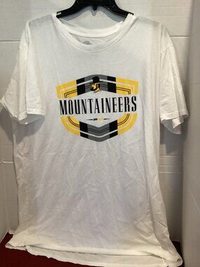 T100-Men’s White The Duck Company Mountaineers Graphic T Shirt Size X Large